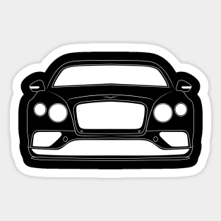 Bentley Continental GT White Outline Sticker